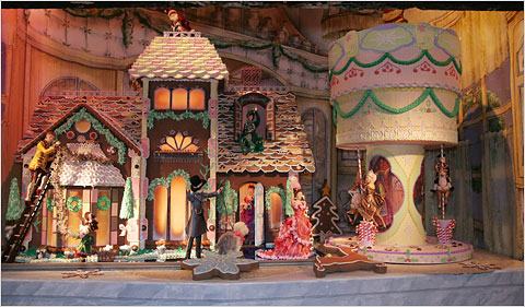 Lord & Taylor's 2008 holiday windows have a retro theme evoking the old-time spirit of Christmas. Manhattan's store windows draw holiday crowds and attention every year. (By Lia Chang/lord & Taylor)